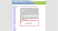 Desktop Screenshot of localbargainfinder.com